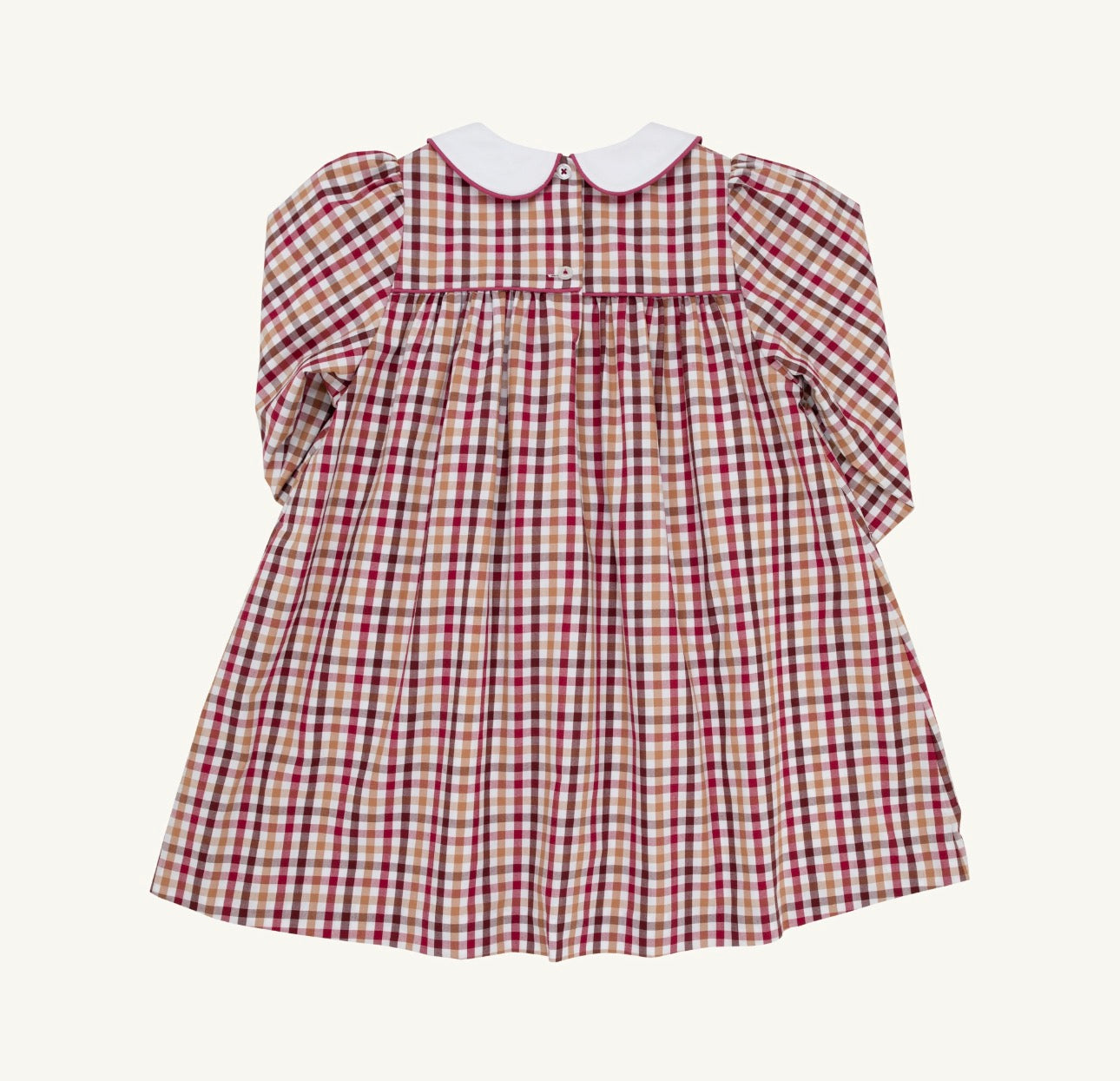 Long Sleeve Mary Dal Dress-Easton Pond Plaid/Worth Ave White