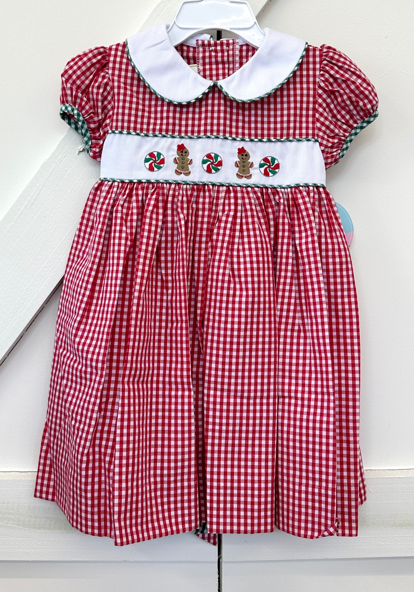 Gingerbread Daria Dress, Red Mini Gingham