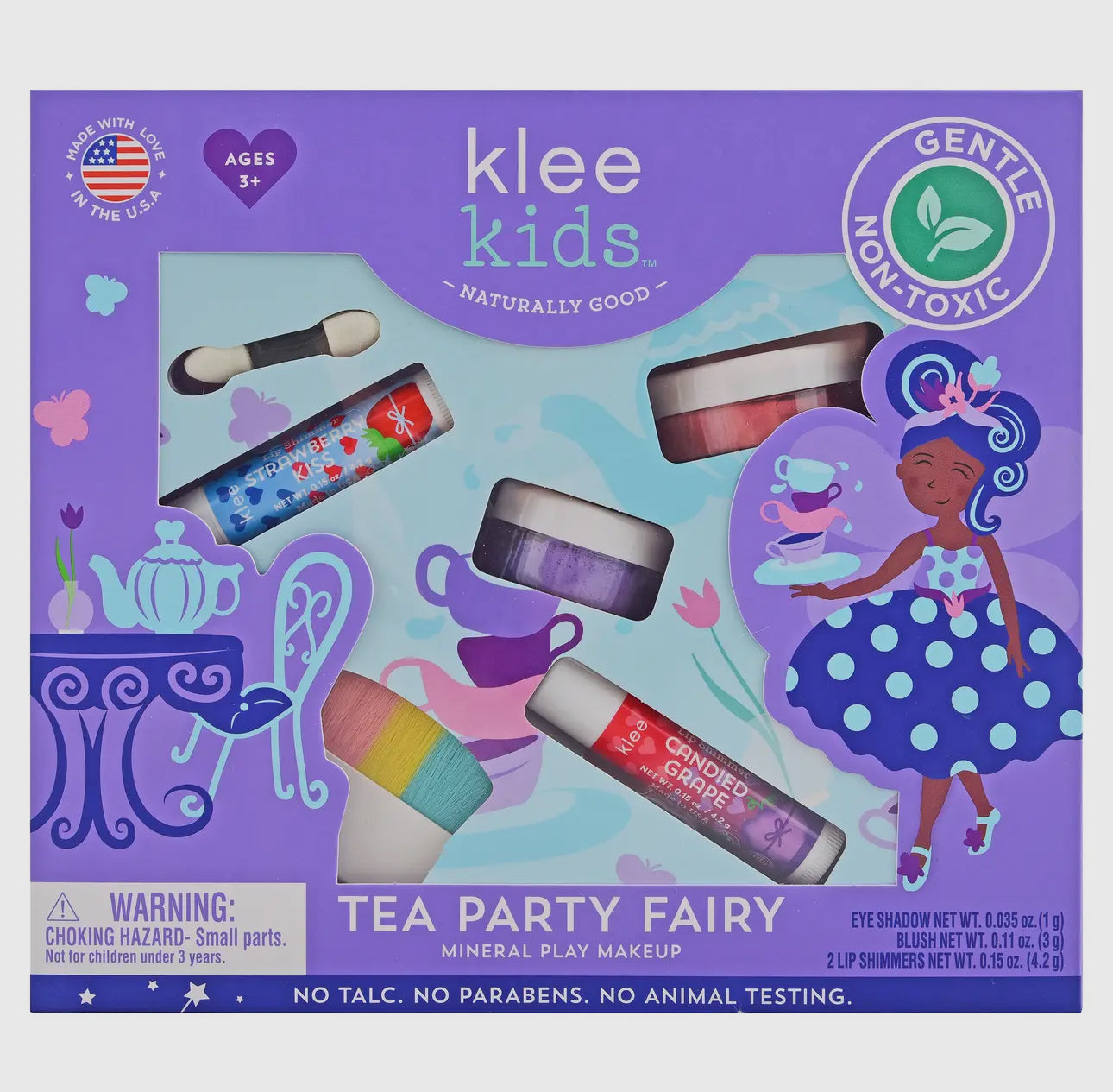 PomPom Fairy-Klee Kids Natural Mineral Play Makeup Kit- Tea Party Fairy