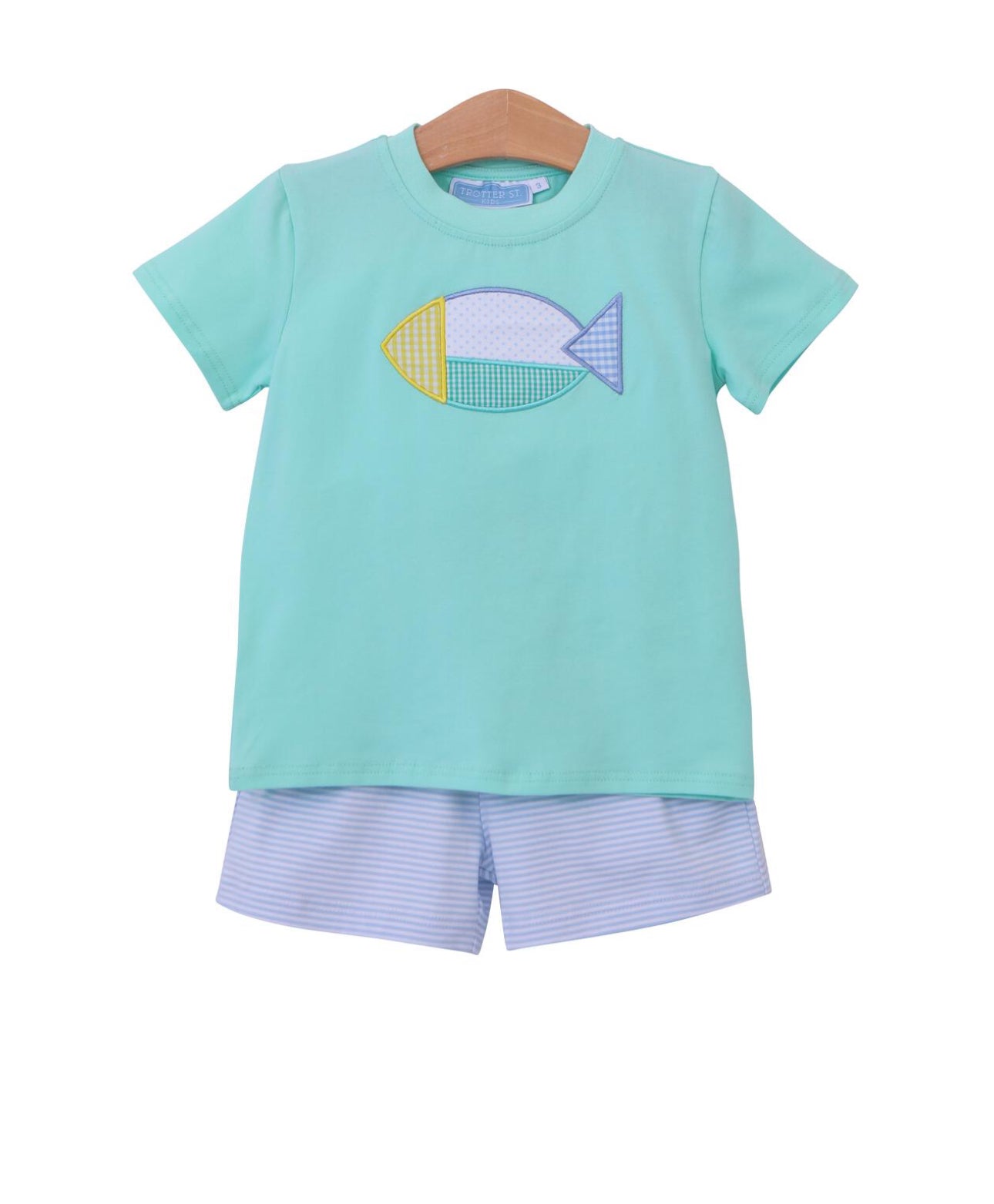 Colorblock Fish Short Set