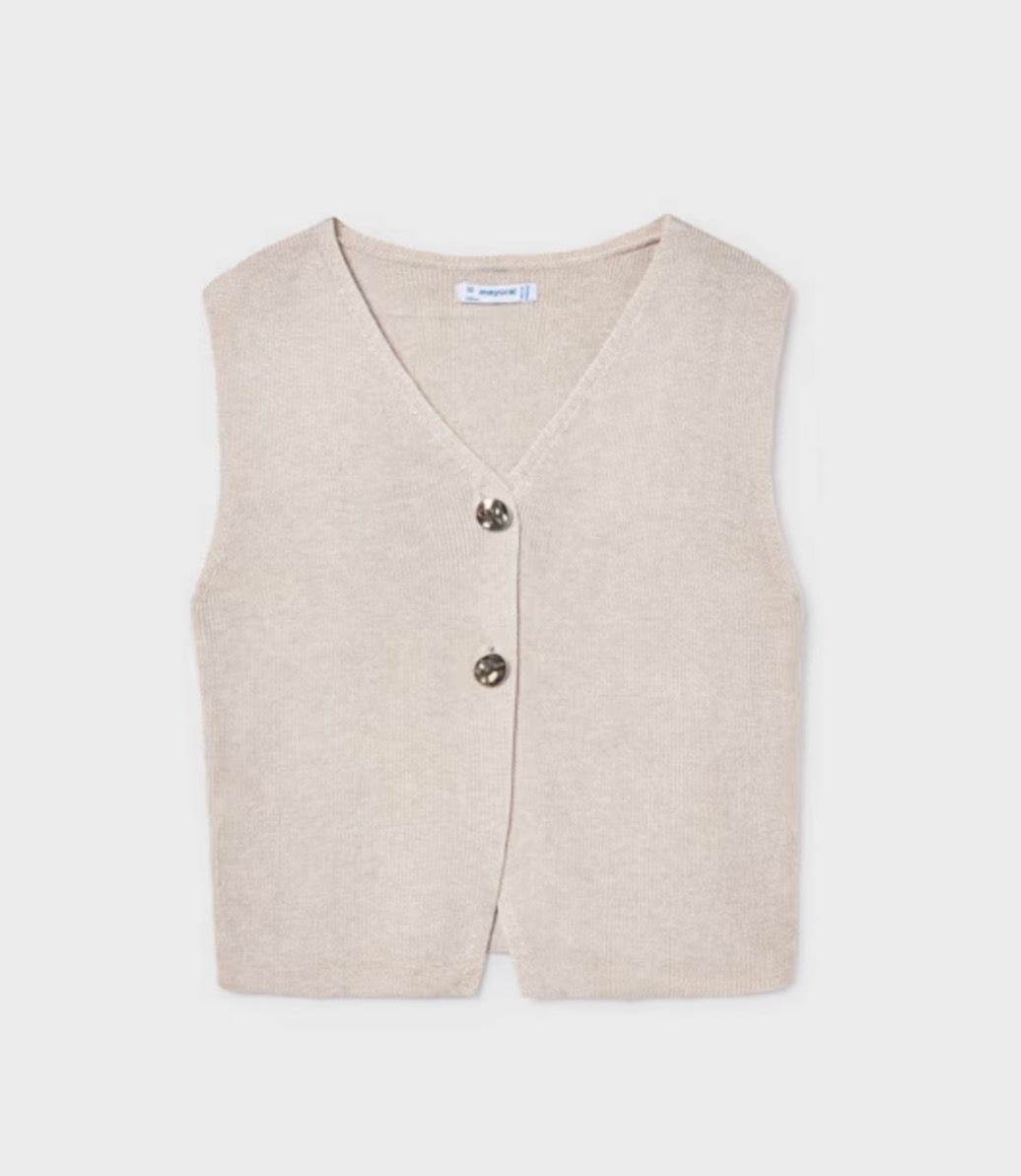 Mixed Almond Girls Knit Top