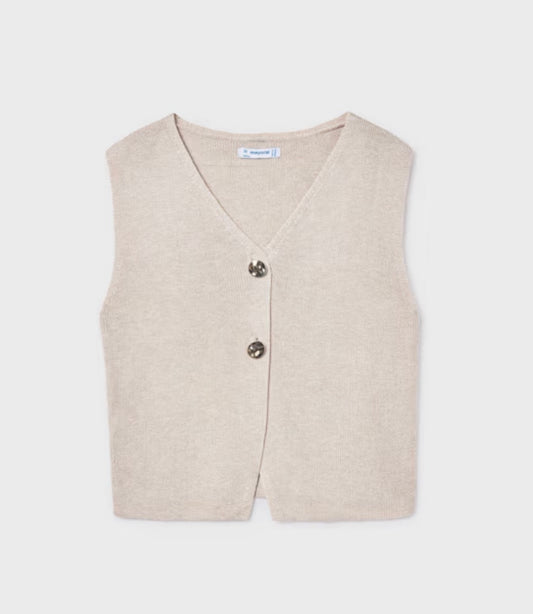 Mixed Almond Girls Knit Top