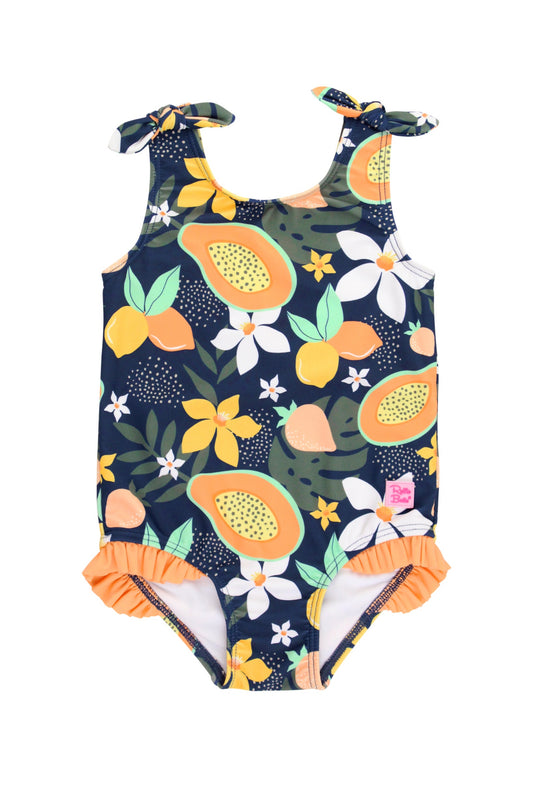 Tie Shoulder One Piece-Into The Tropics