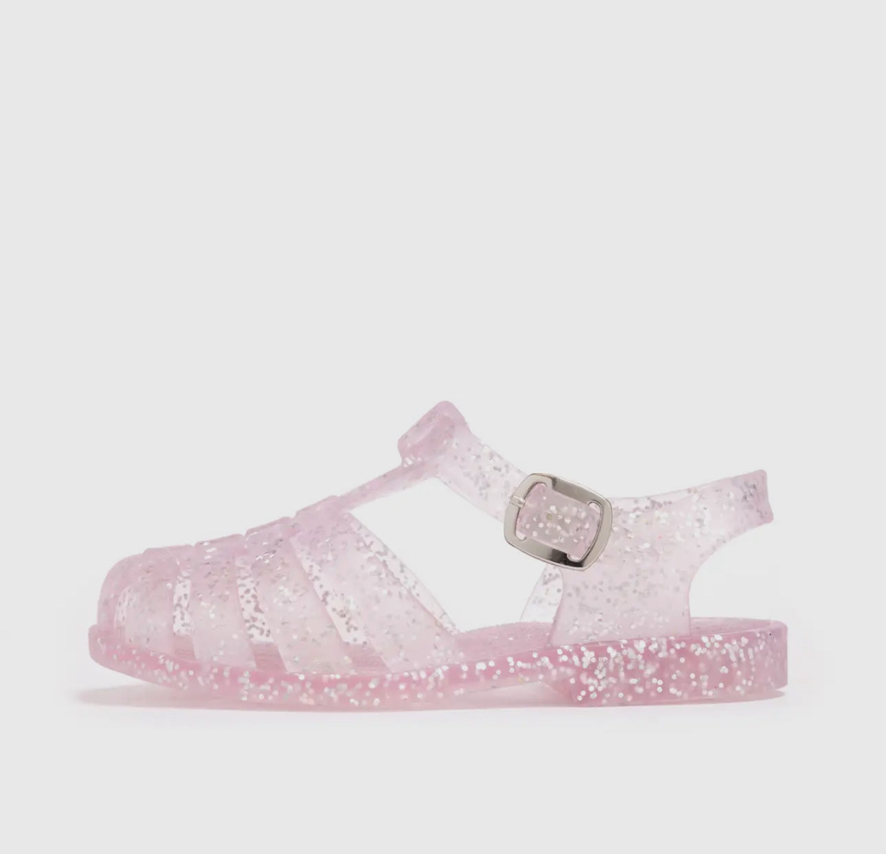 Jelly Sandals-Pink Glitter