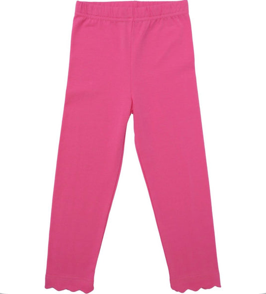 Pink- Scalloped Leggings