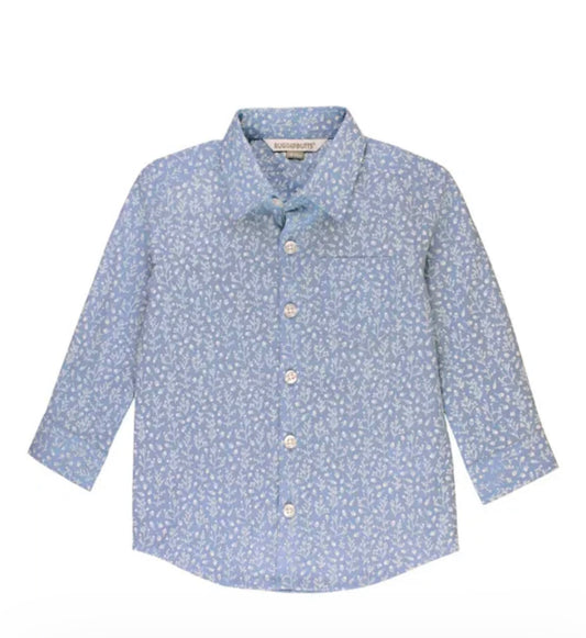 Woodland Berry Frost Long Sleeve Button Down Shirt