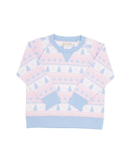 Smitty Sweatshirt-Fairisle Flurries (Pink)/Beale Street Blue