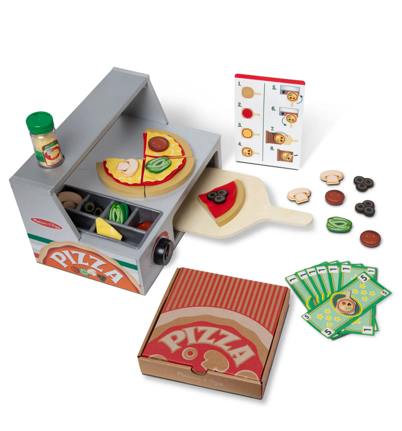 Top & Bake Pizza Counter - Wooden Play Food