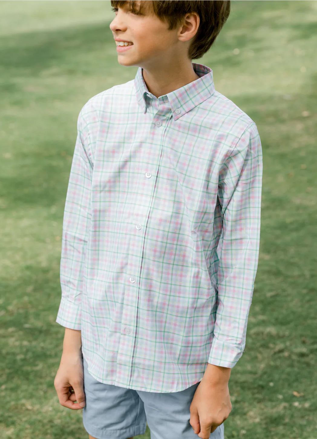 Performance Roscoe Button Down Shirt- Springtime