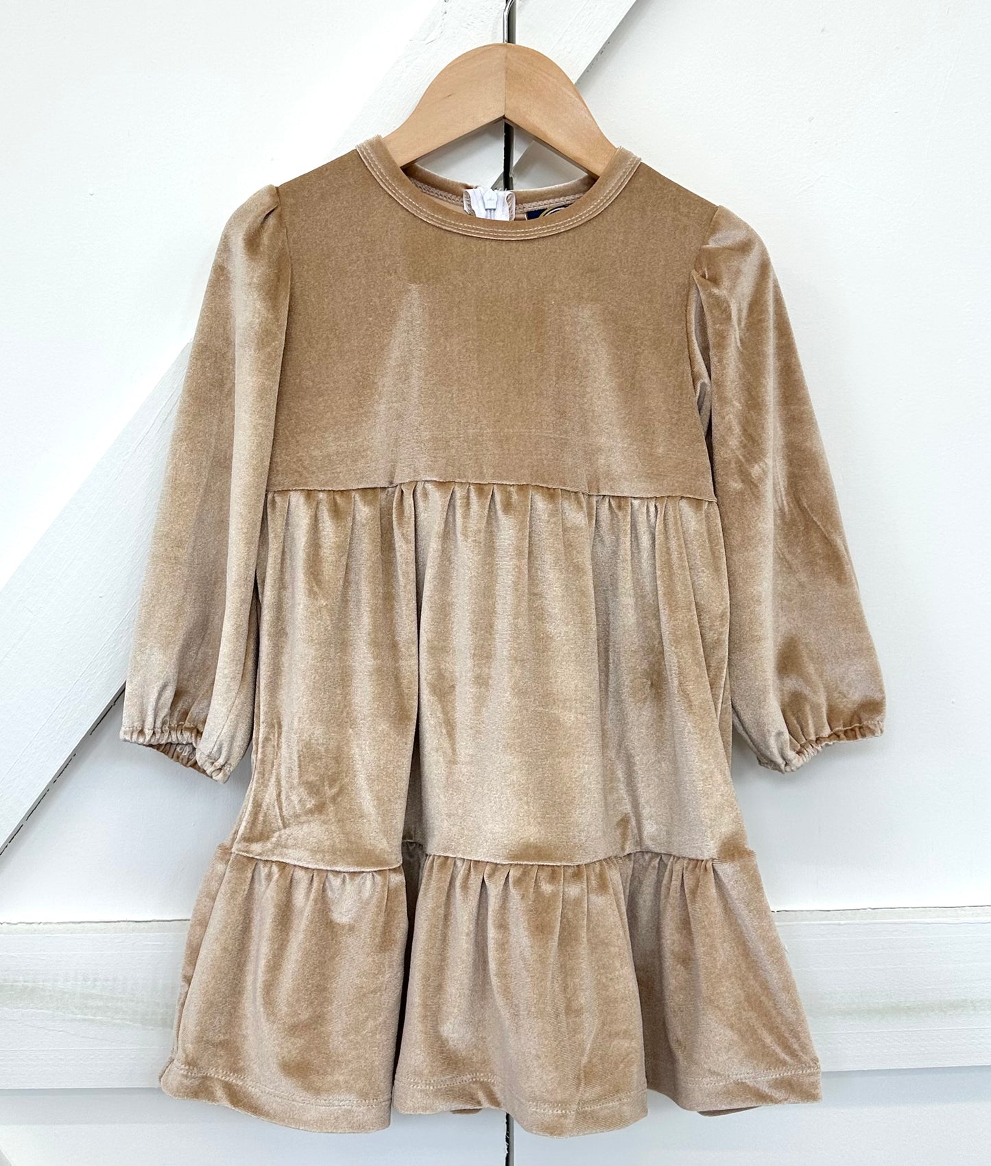 Kinsley L/S Dress-Tan