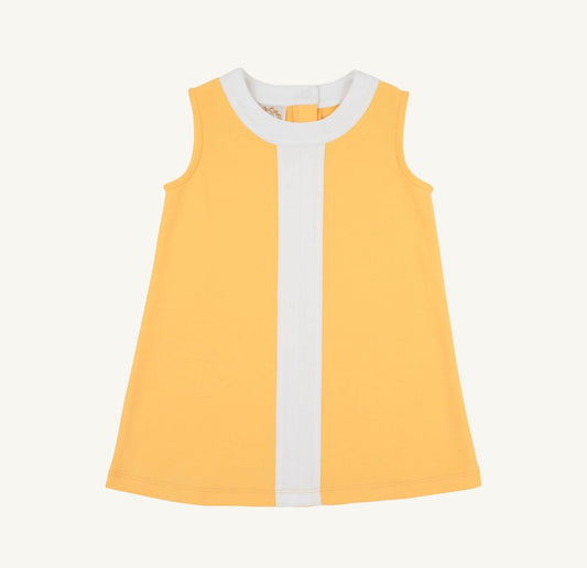 Daisy Dress- Yates Ave Yellow/Worth Ave White