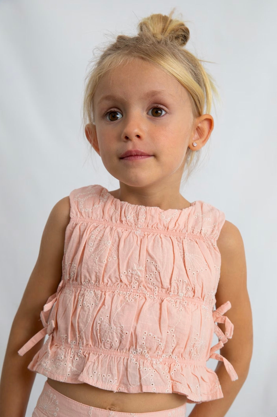 Blossom- Girl Pants and Ruched Top Set