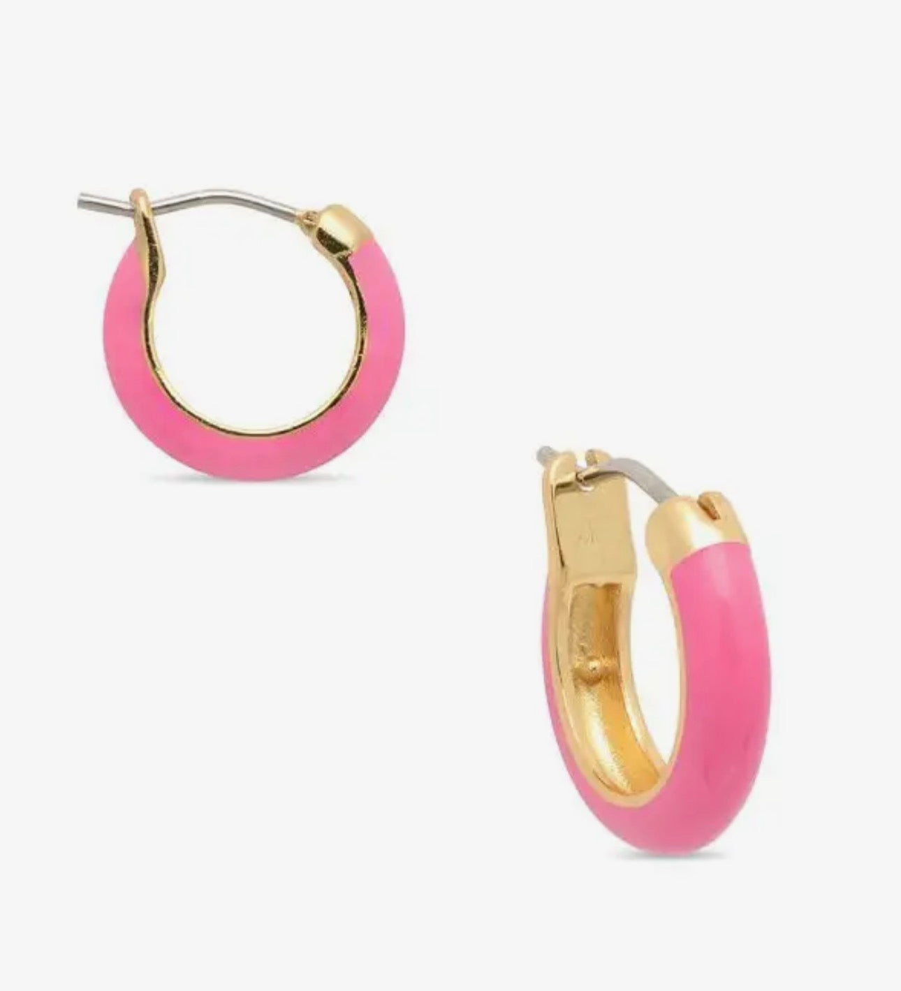 Hoop Earrings-Pink