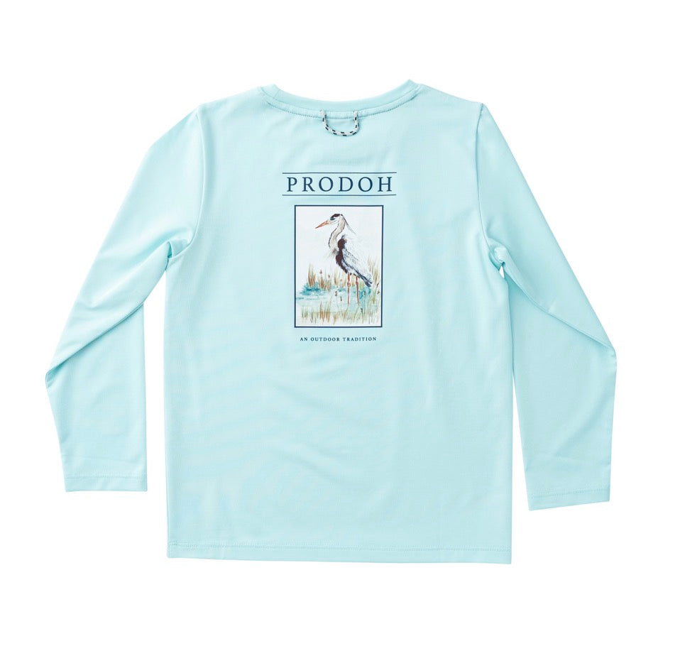 Kid's Pro LS T-shirt- Aruba Blue