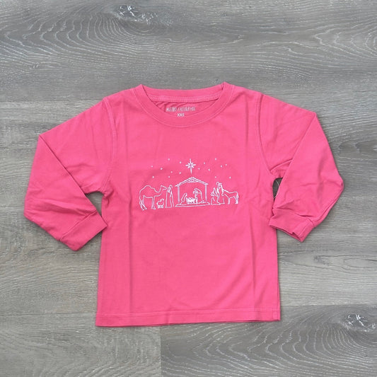 LS Pink Nativity with Light Pink Ink T-Shirt