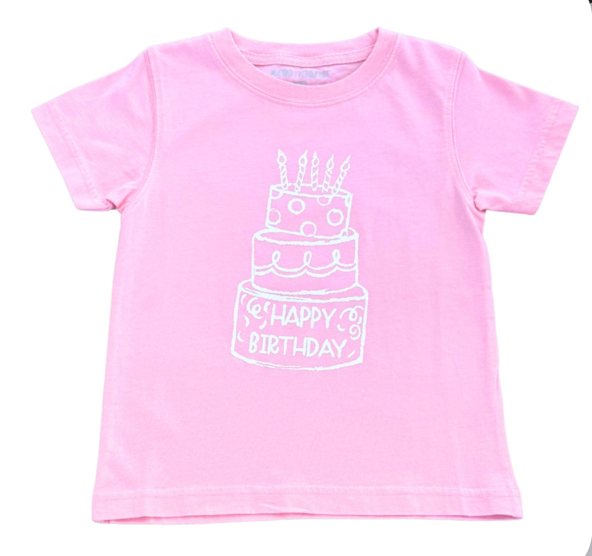 SS Light Pink Birthday Cake T-Shirt
