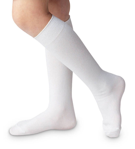 Classic White Nylon Knee High Socks- 1 Pair