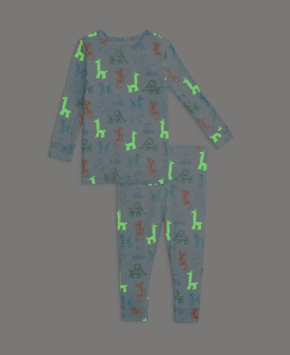 Blue Party Animals Glow in the Dark Modal L/S PJ