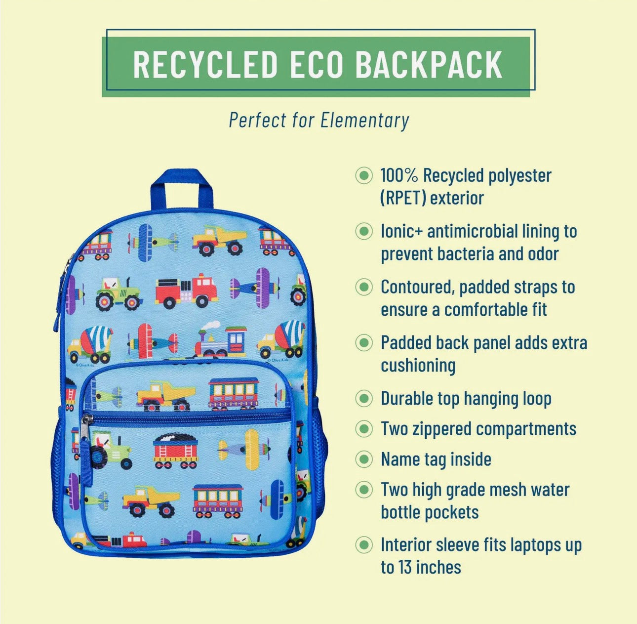 Trains, Planes, and Trucks Recycle Eco Pack