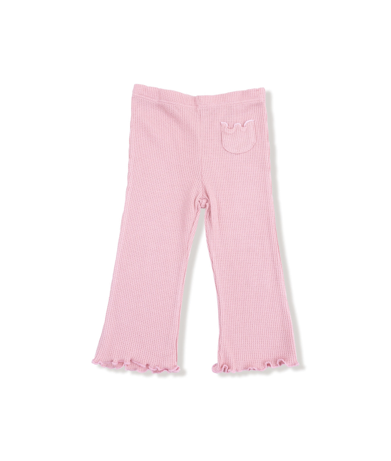 Soft Dinos-French Terry-Purple Pullover Sweatshirt w/Ruffle and Waffle Flare Pants