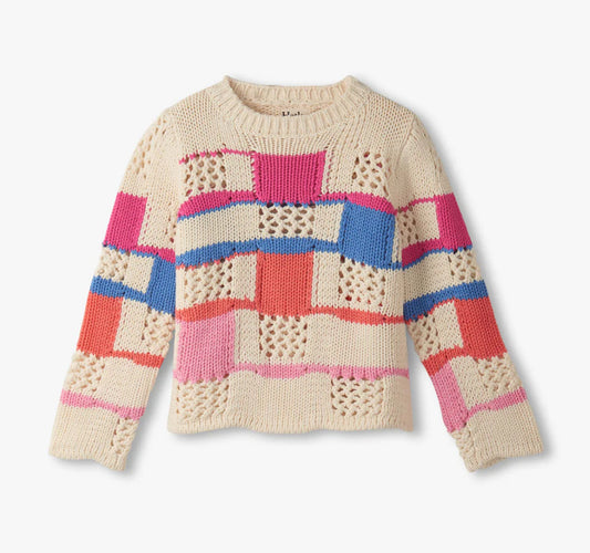 Girls Mix Stitch Sweater