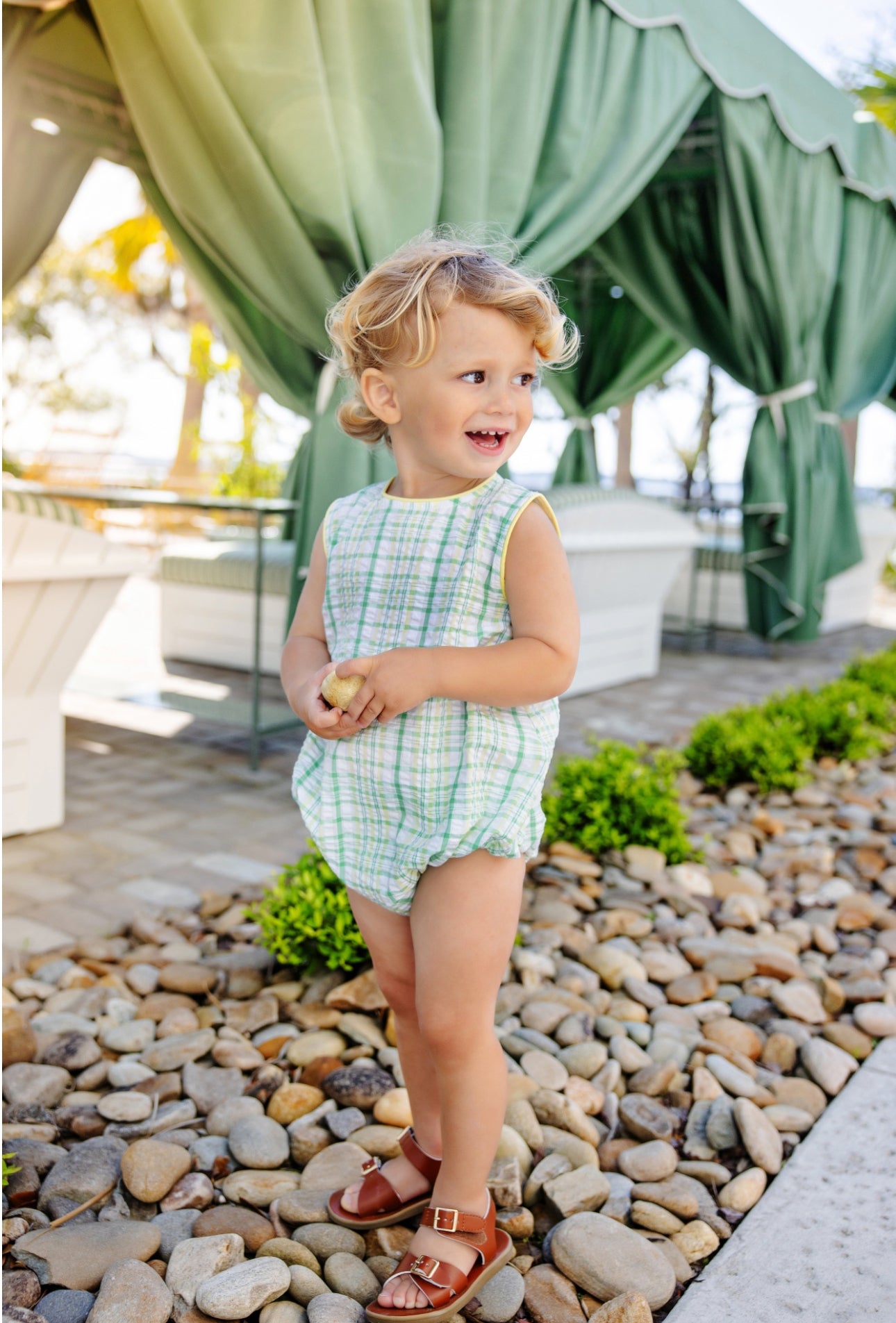 Benjamin Bubble, Seersucker- Gibson Island Green and Lake Worth Yellow Sewanee Seersucker/Lake Worth Yellow