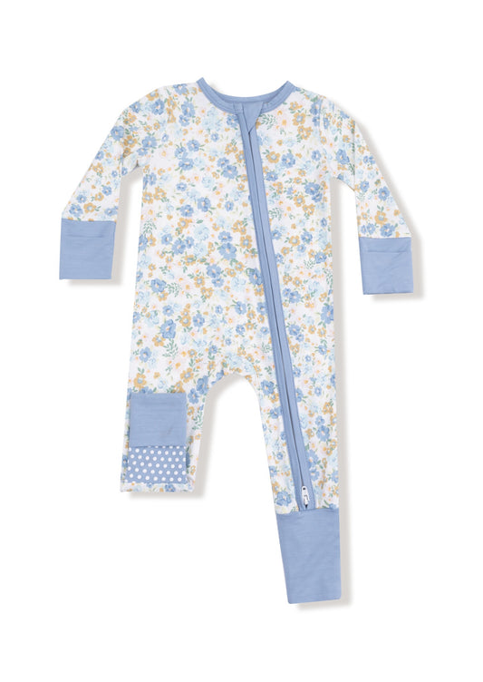 Sweet Rose Calico- 2 Way Zipper Romper