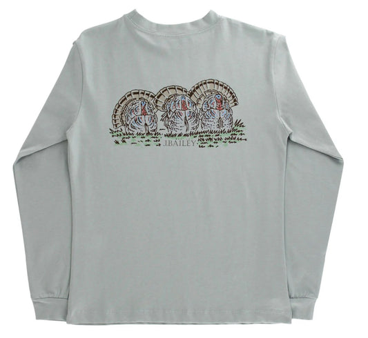 Long Sleeve Logo Tee - Turkey on Sage