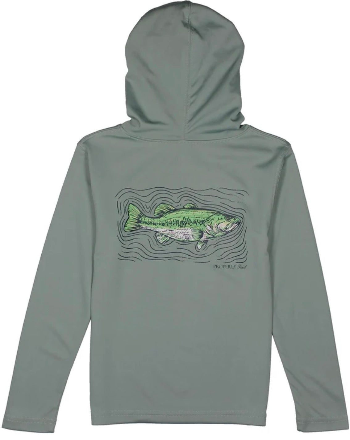 Boys Shade Performance Hoodie Spotted Bass Fog