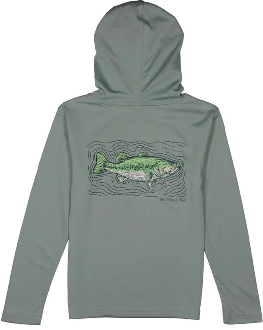 Boys Shade Performance Hoodie Spotted Bass Fog