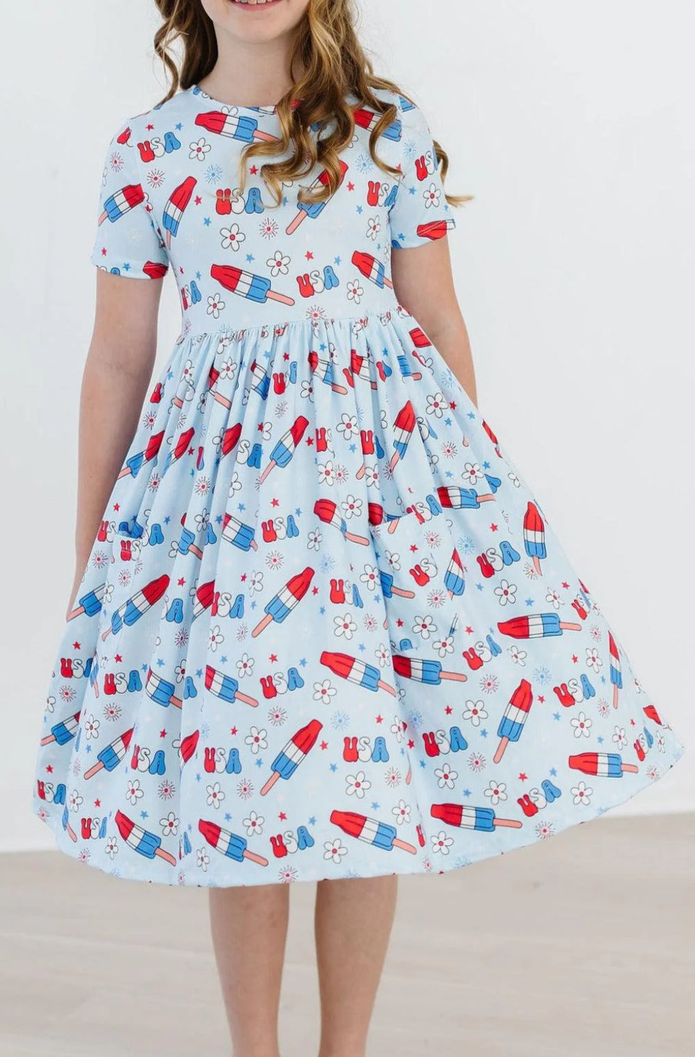 Proudly Patriotic S/S Pocket Twirl Dress