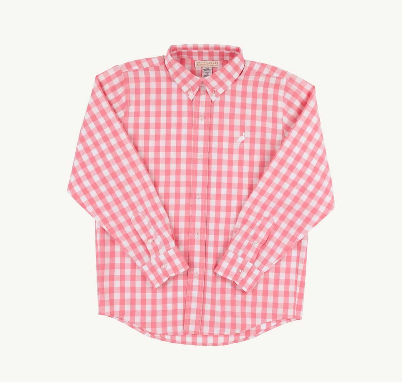 Dean’s List Dress Shirt- Parrot Cay Coral Check/Worth Ave White
