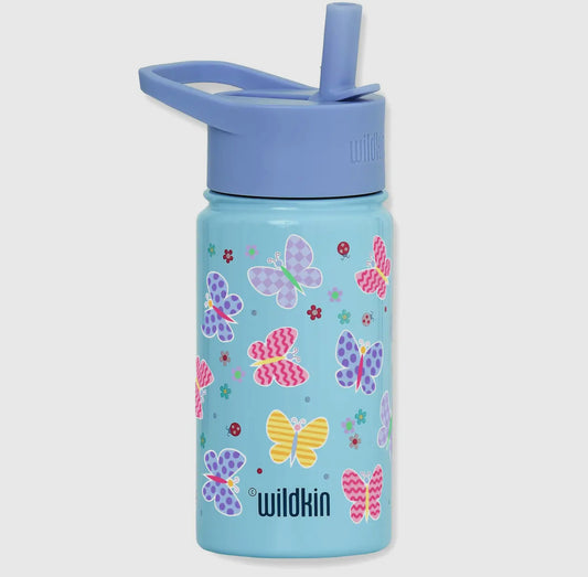 Butterfly Garden Blue 14oz Steel Bottle