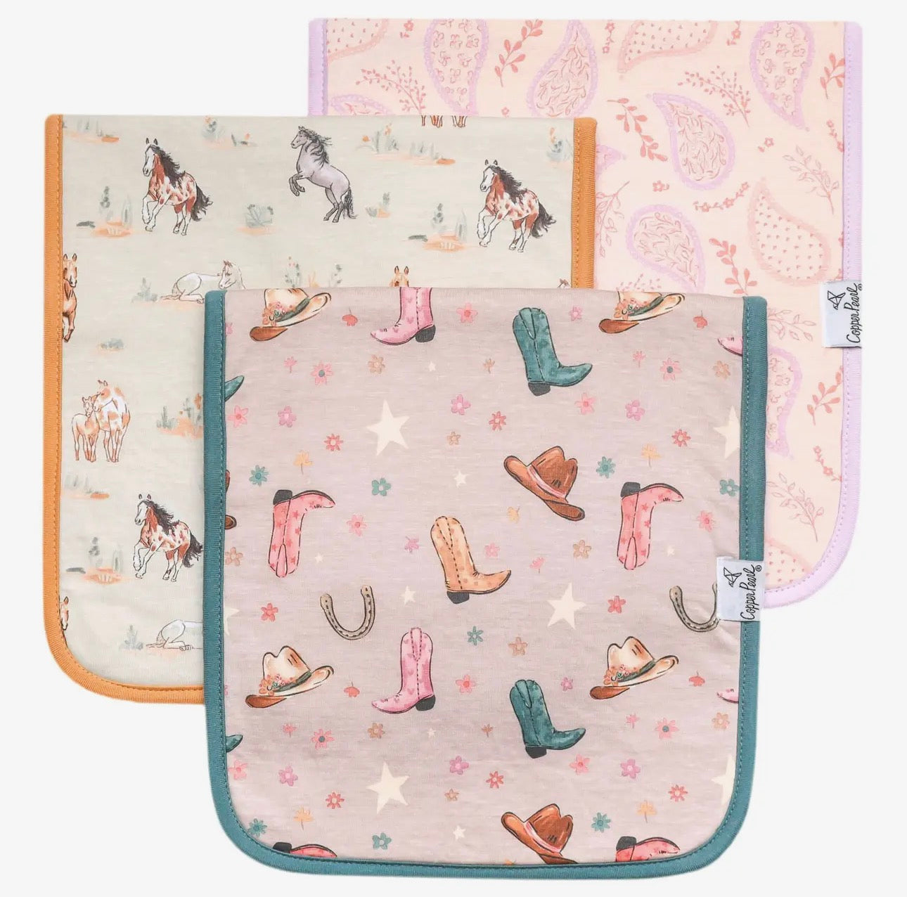 Cheyenne- 3 Pack Premium Burp Cloth