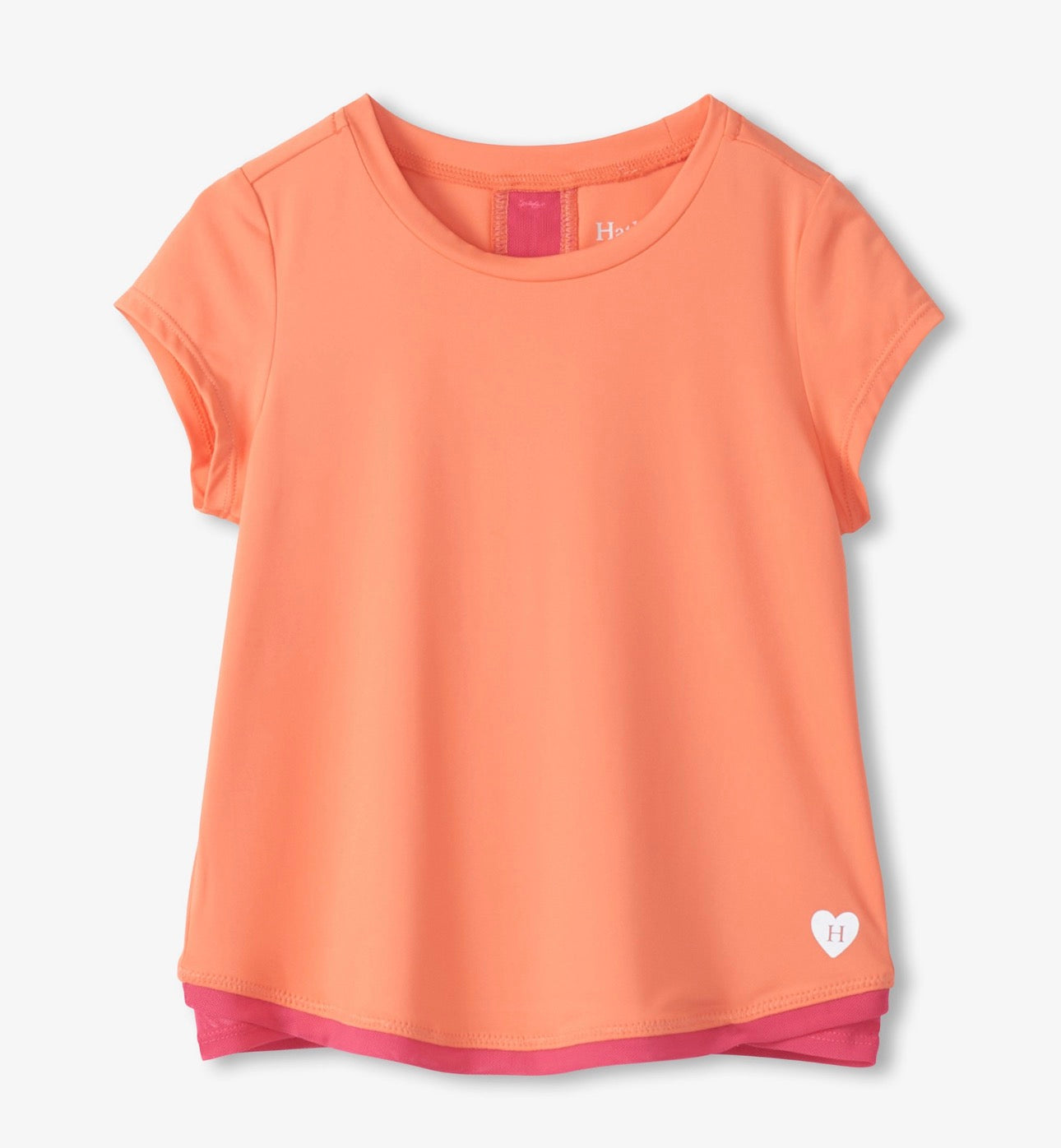 Fusion Coral Mesh Trim Tee