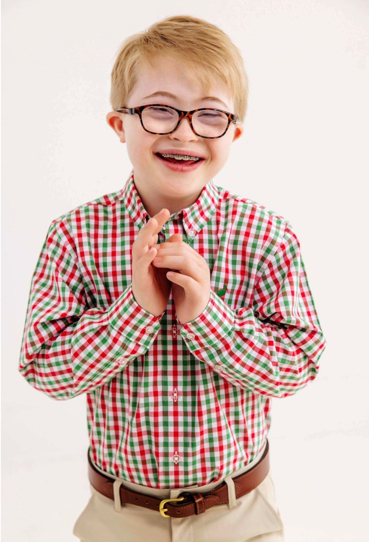 Deans List Dress Shirt-Richmond Red and Kiawah Kelly Green Gingham/Kiawah Kelly Green