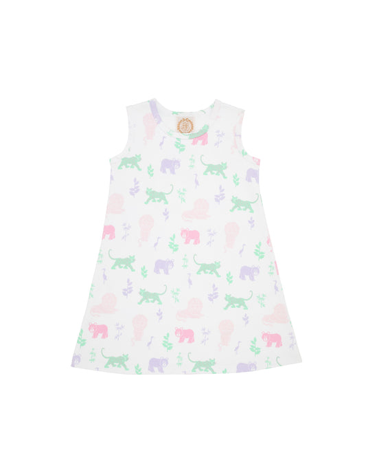 Sleeveless Polly Play Dress, Lions Tigers and Bears