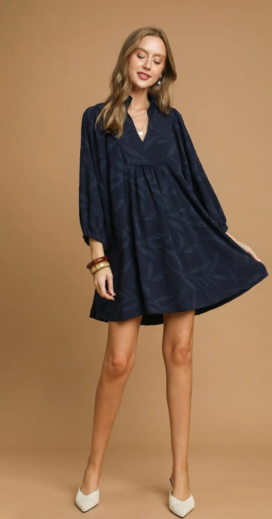 Autumn Dress- Navy