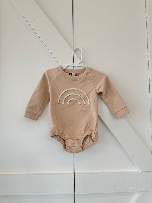 Rainbow Sweatshirt Bubble-Tan