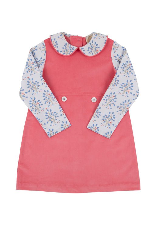 Lindy’s Lunch Dress-Broadcloth-Parrot Cay Coral/Little Oak