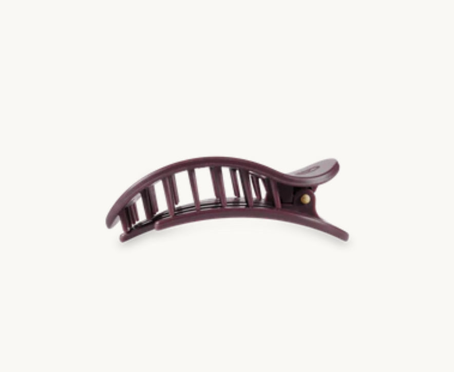 Burgundy Bliss Medium Round Flat Hair Clip