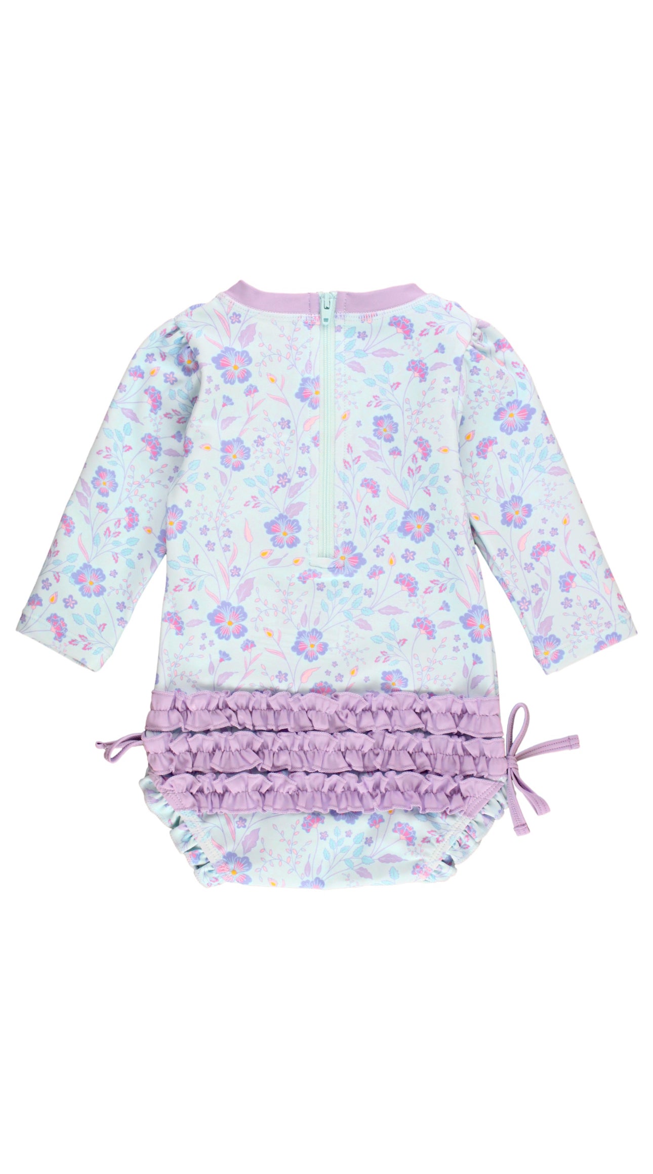 Long Sleeve One Piece Rash Guard- Fairytale Garden