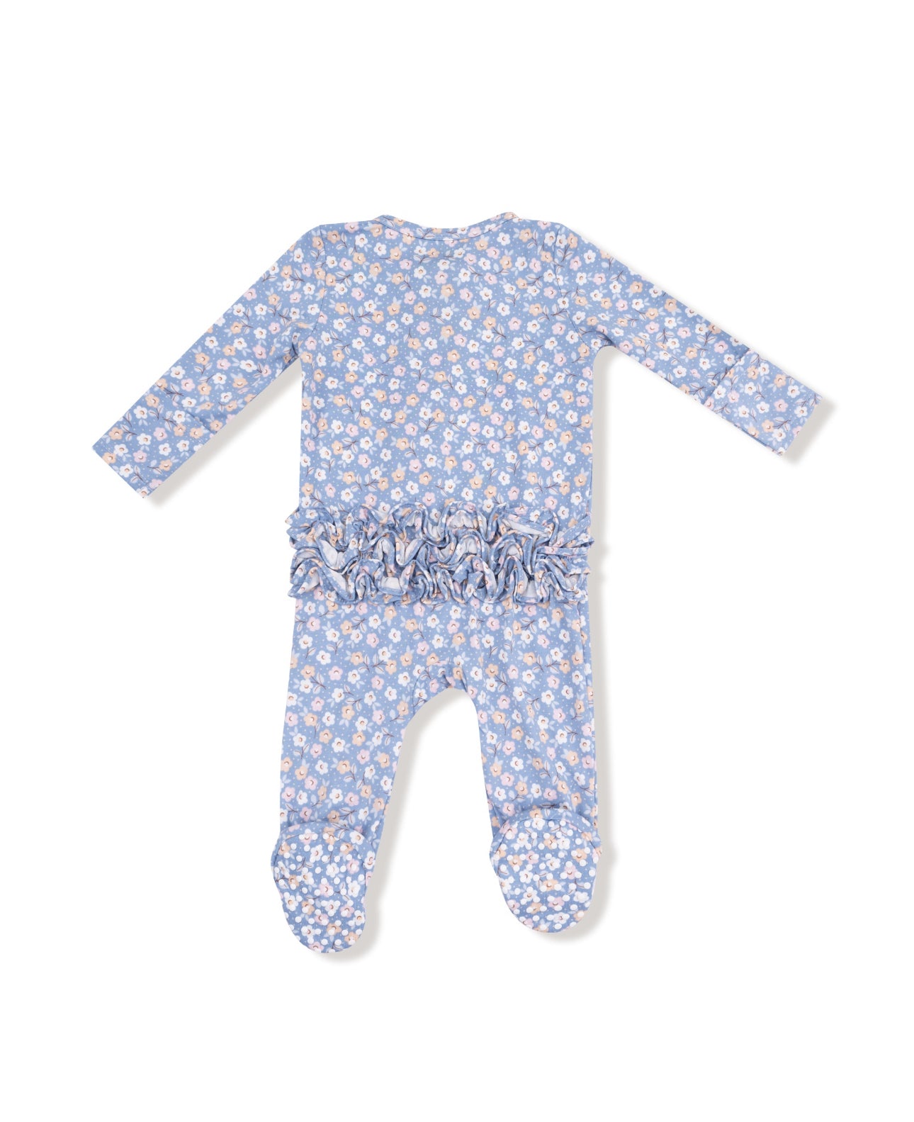 Country Calico-2 Way Zipper Ruffle Back Footie