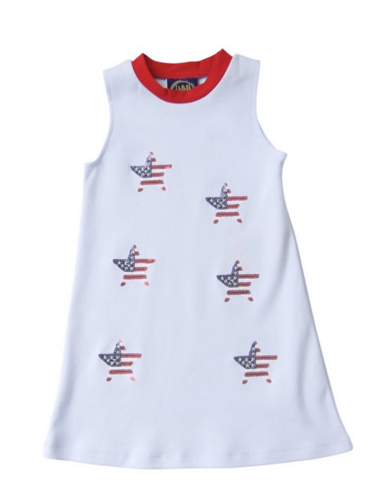 Sparkle Stars Applique Tank Dress
