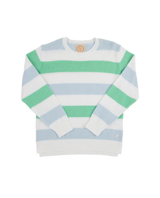 Cissy Sweater- Buckhead Blue, Worth Avenue White, Grace Bay Green Stripe