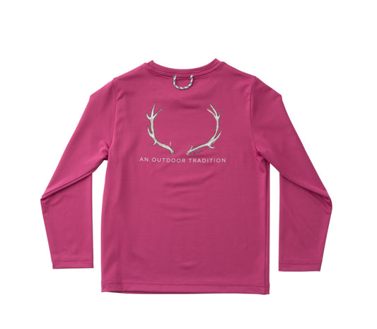 Girls' Long Sleeve Pro Performance Fishing Tee-RST