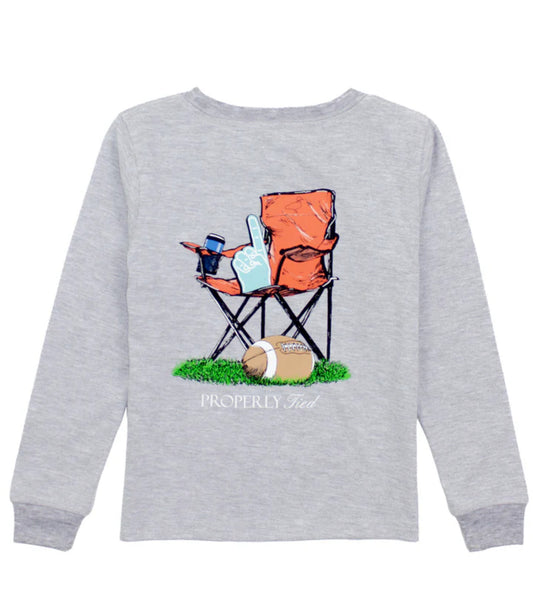Boys Sidelines LS Light Heather Grey