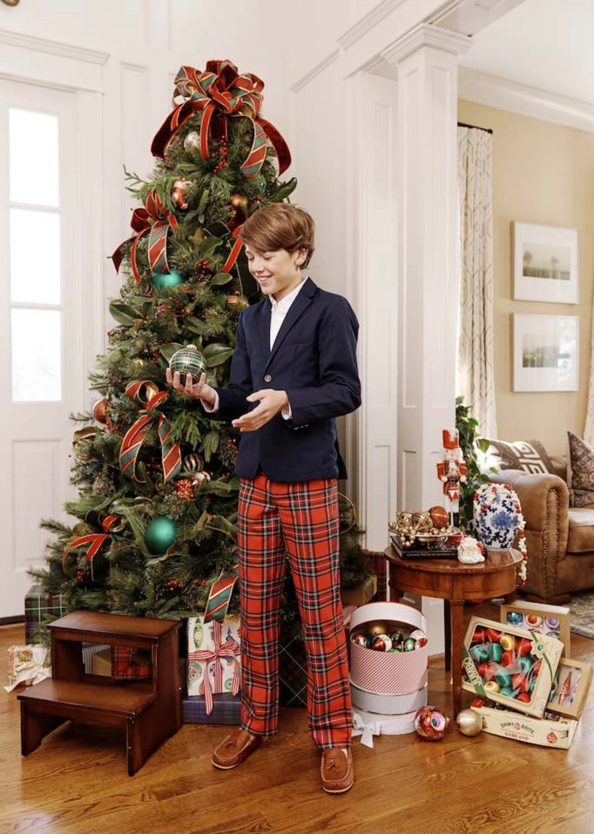 Prep School Pants-Society Prep Plaid/Nantucket Navy