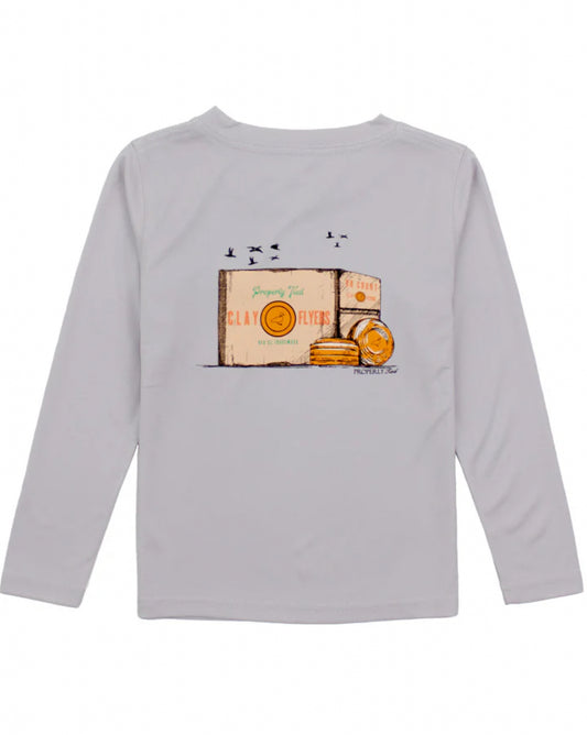 Boys Performance Tee LS Clay Day Ice Grey