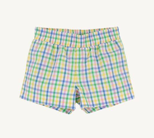 Sheffield Shorts-Primland Plaid/Barbados Blue